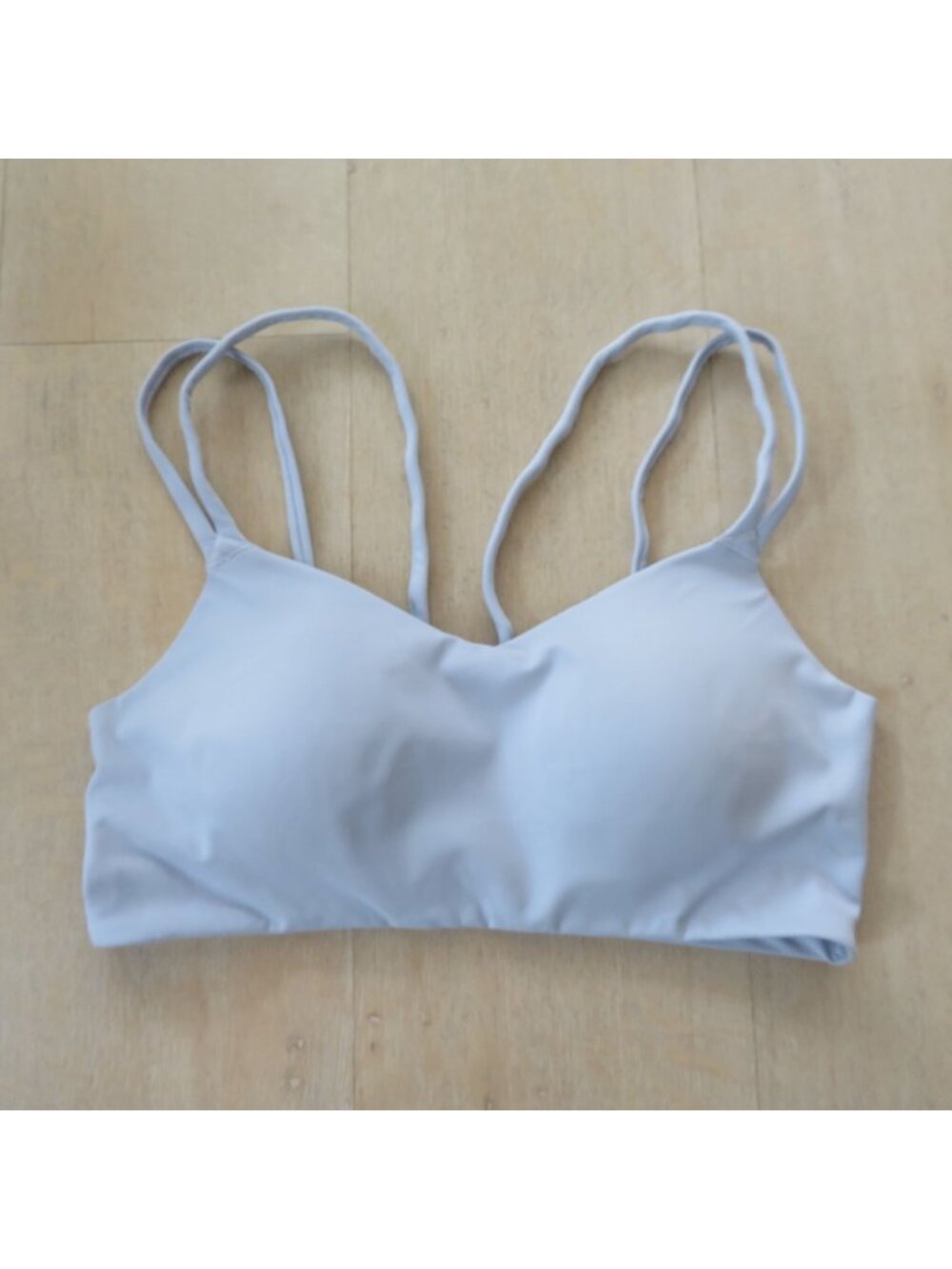New Avia Womens Light Blue Strappy Sports Bra Medium - Nylon/Spandex Blend